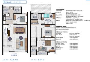 Pelan Lantai RUMAH TERES 2 TINGKAT - 1/1