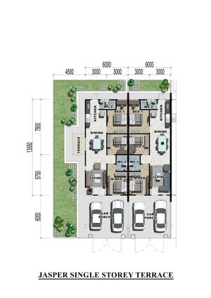 Pelan Lantai RUMAH TERES 1 TINGKAT (END LOT) - 1/1