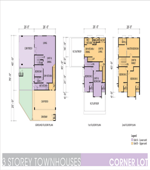 Pelan Lantai RUMAH BANDAR LOT TEPI/CORNER - JENIS B (PARAS ATAS ) - 1/1