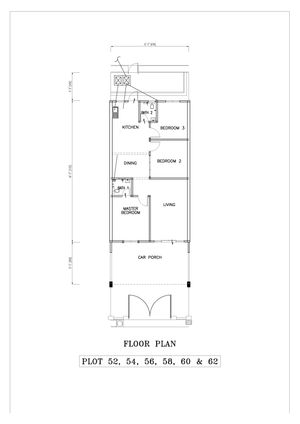 Pelan Lantai RUMAH TERES 1 TINGKAT (INTERMEDIATE) - 1/1