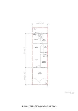 Pelan Lantai RUMAH TERES 1 TINGKAT - 1/1