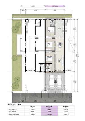 Pelan Lantai RUMAH TERES 1 TINGKAT (INTERMEDIATE) - 1/1