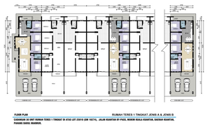 Pelan Lantai RUMAH TERES 1 TINGKAT JENIS B - 1/1