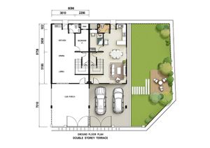 Pelan Lantai RUMAH TERES 2 TINGKAT (END LOT) - 1/1